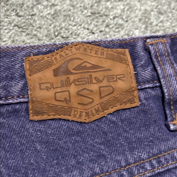 Vintage 90s QuikSilver Purple Jean Shorts - Picture 4 of 5